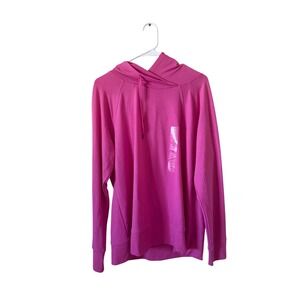New Romantic Women Active Pink Raglan Hoodie Sweatshirt Size XL NWT